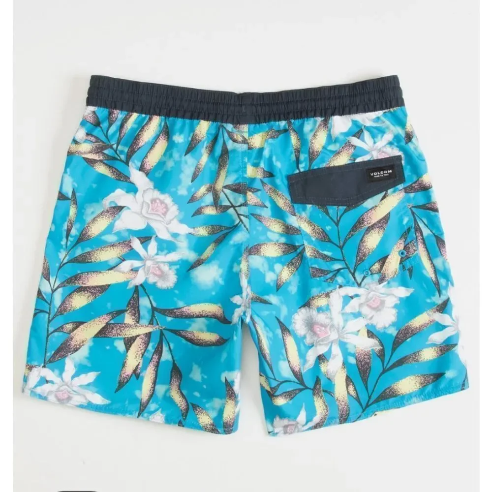 VOLCOM Beach Bunch Mens Volley Shorts Blue Combo‎ 28 NWT